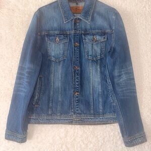 7 For All Mankind “Trucker” style in Classic Blue Denim Jacket